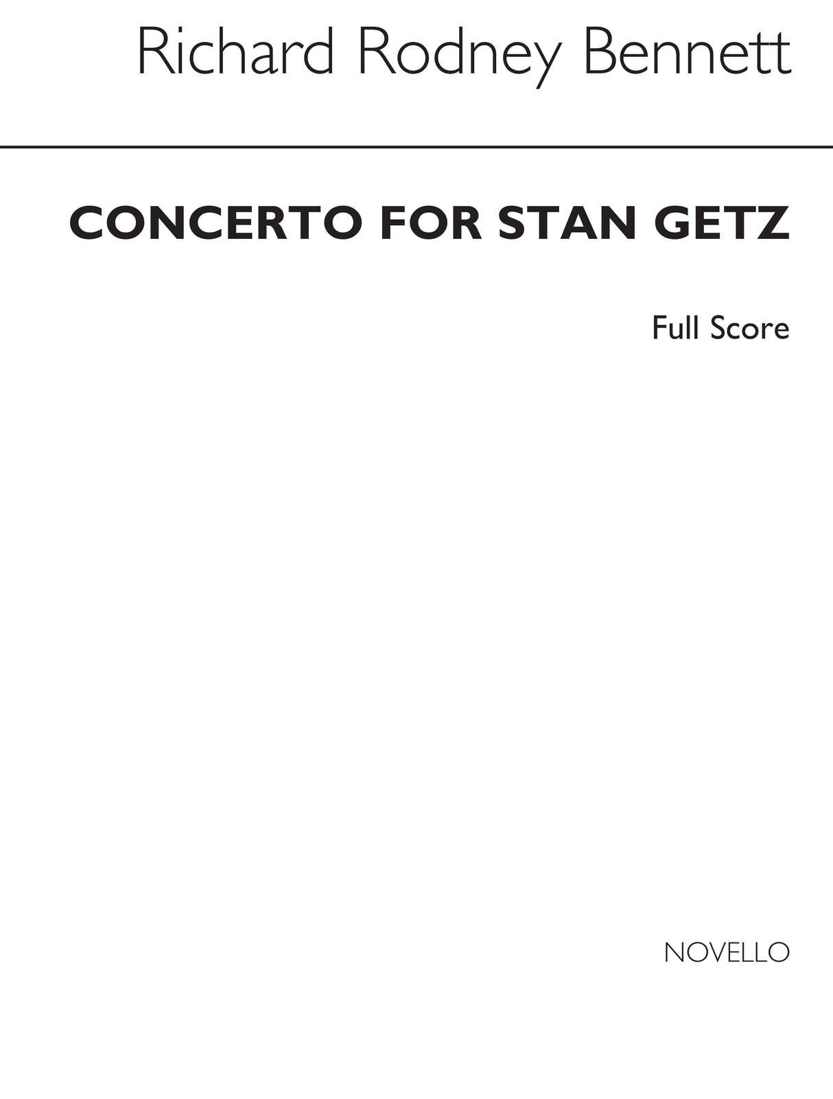 Bennett: Concerto for Stan Getz