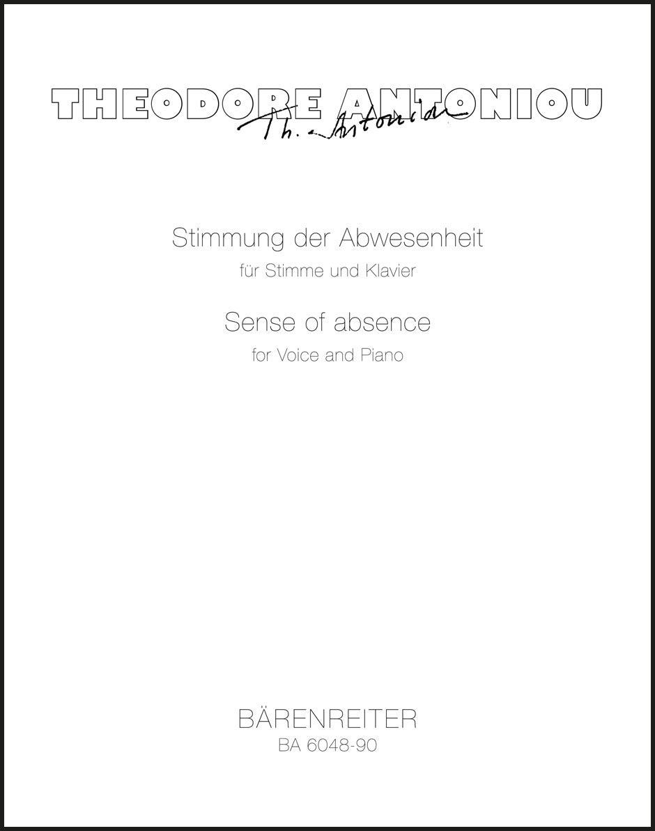 Antoniou: Klima tis apussias - Sense of absence