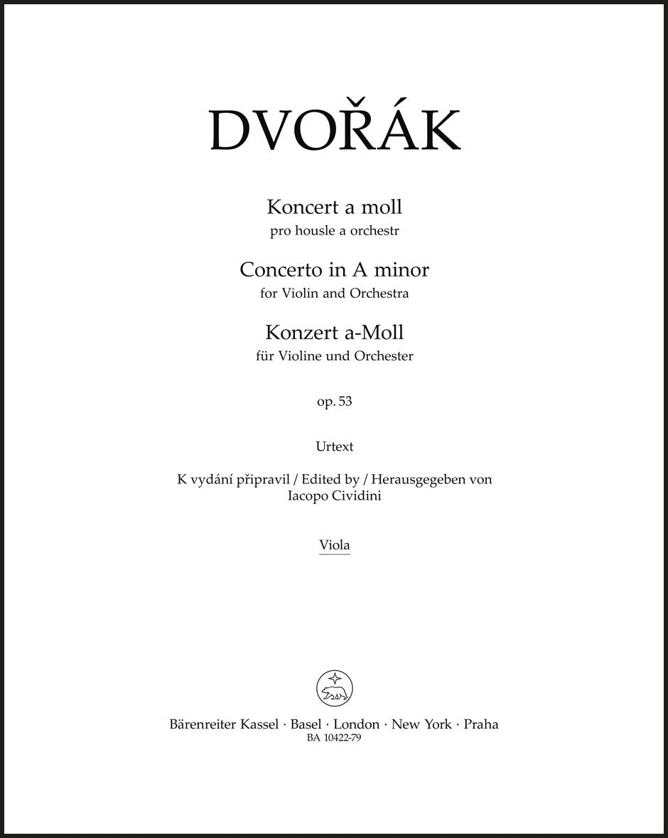 Dvořák: Violin Concerto in A Minor, Op. 53 – Ficks Music