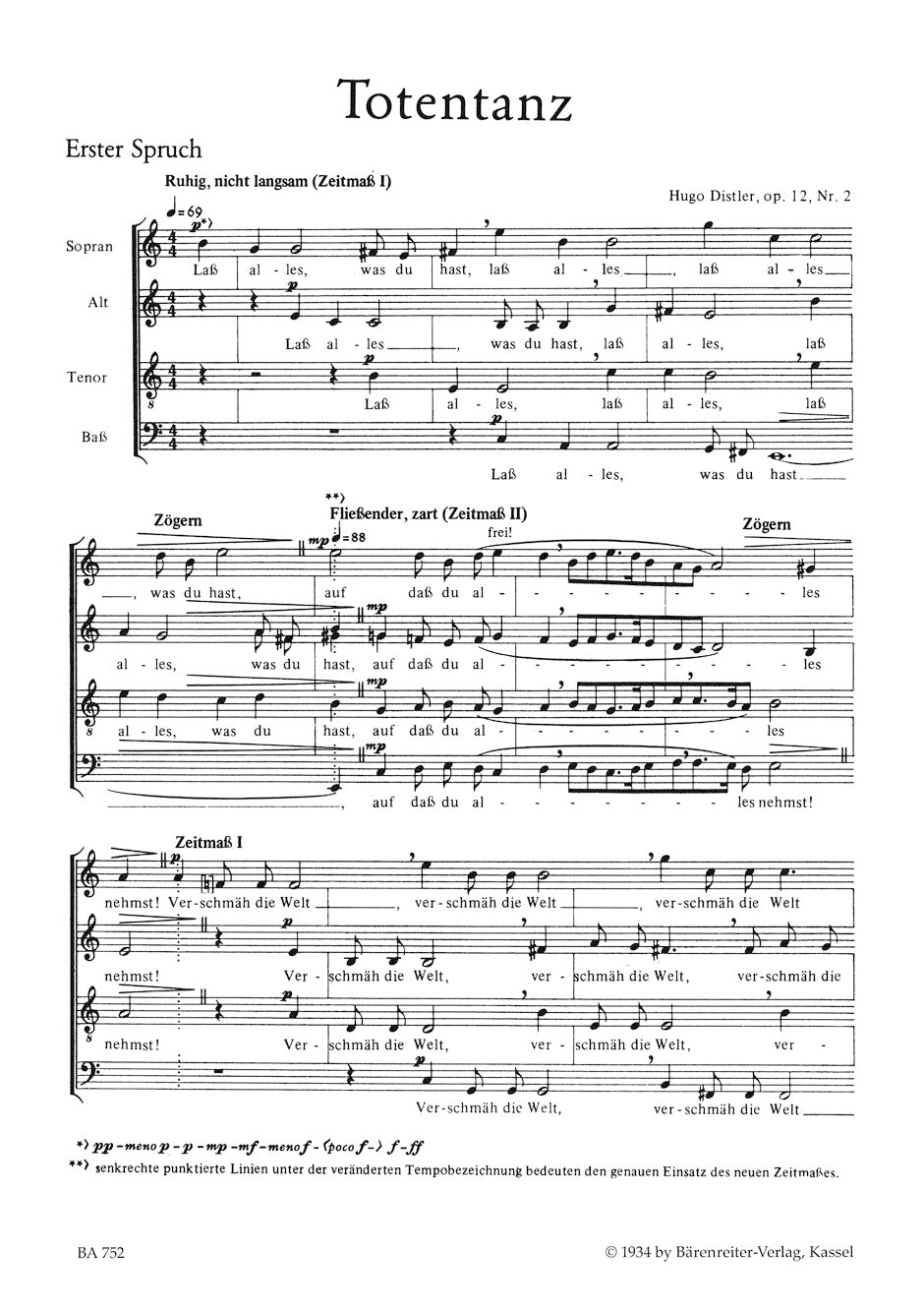 Distler: Totentanz, Op. 12, No. 2