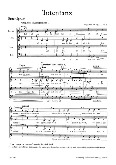 Distler: Totentanz, Op. 12, No. 2