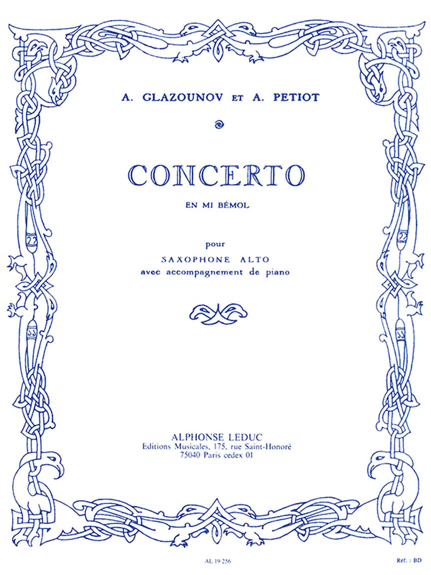 Glazunov: Alto Saxophone Concerto in E-flat Major, Op. 109