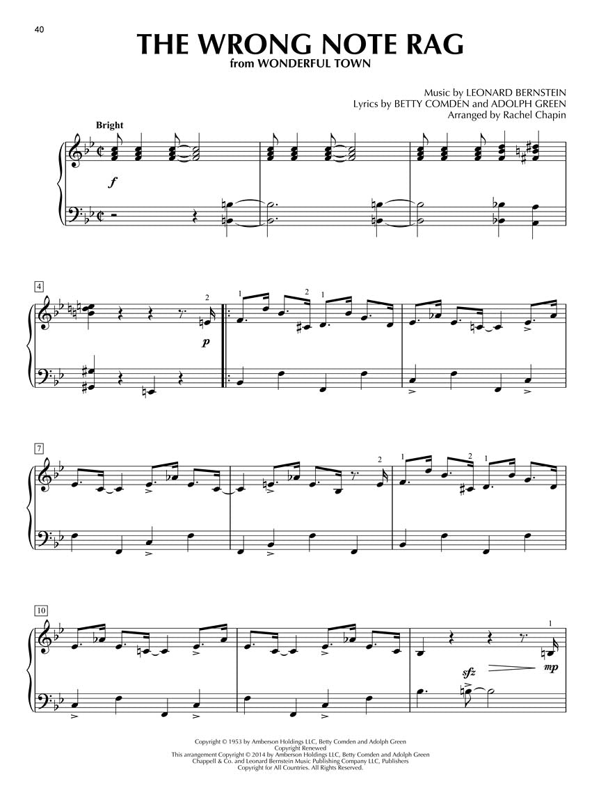 Bernstein: Broadway Piano Solos