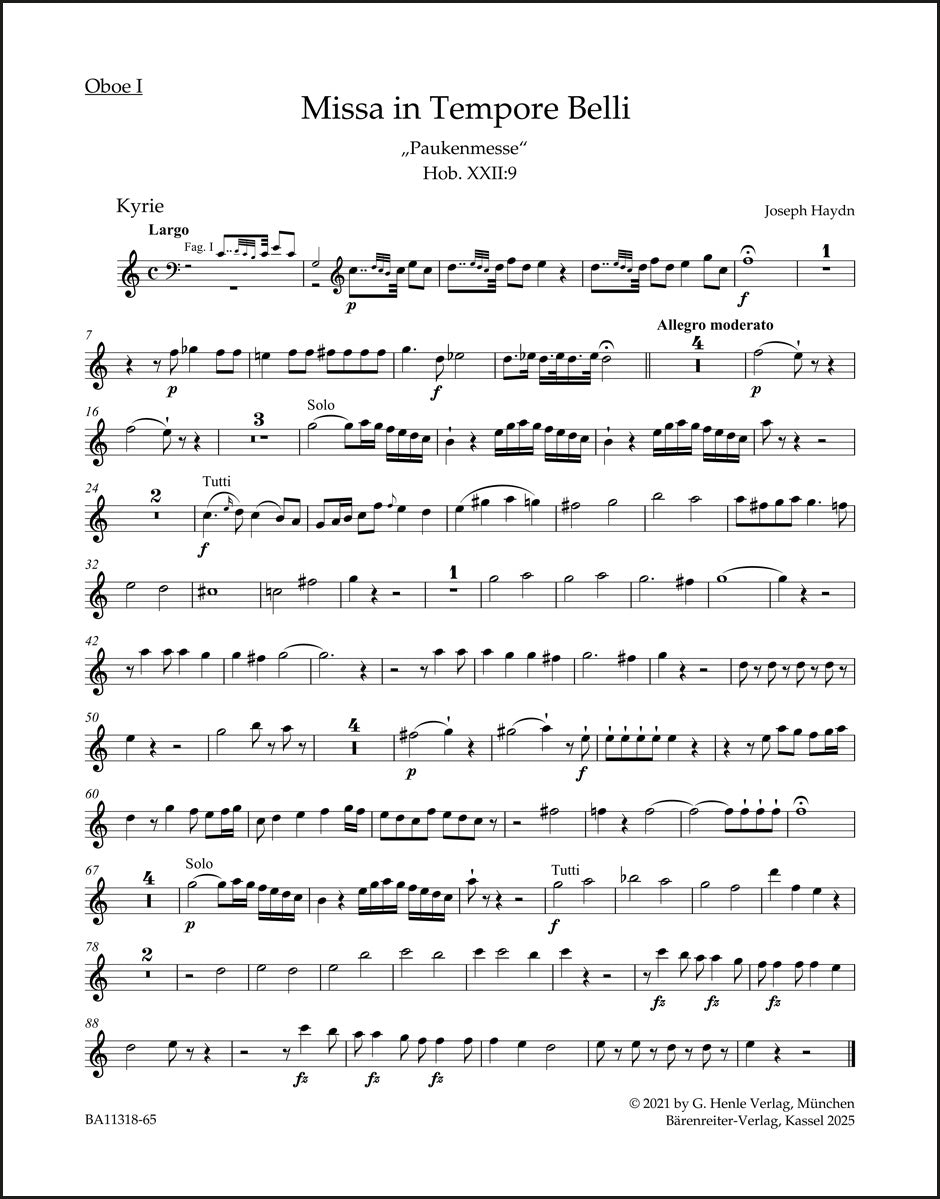 Haydn: Missa in Tempore Belli, Hob. XXII:9