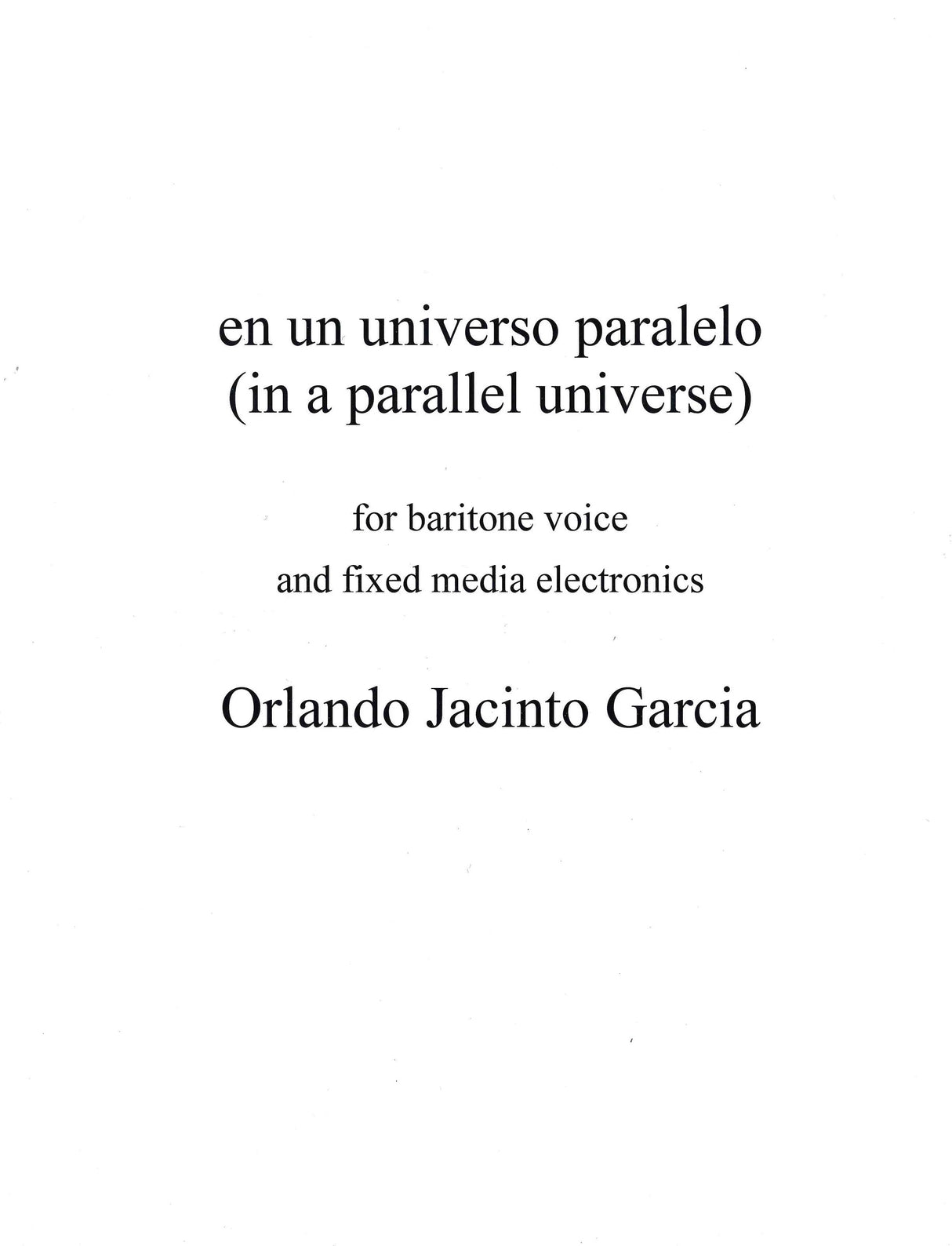 García: en un universo paralelo