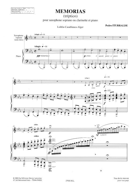 Iturralde: Memorias (Triptico)