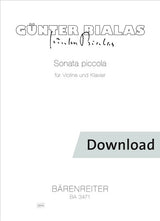 Bialas: Sonata piccola for Violin and Piano