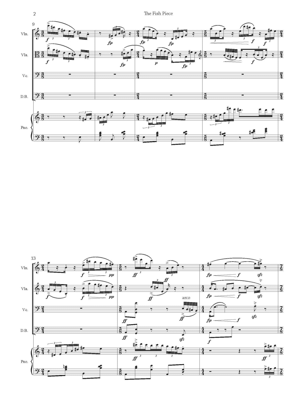 Sohn: The Fish Piece (Version for Piano Quintet)