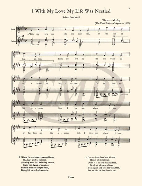 English Renaissance Songs (arr. for voice & guitar)