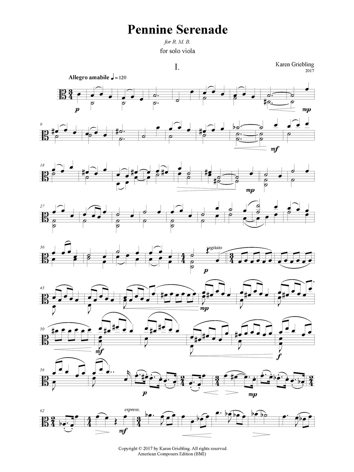 Griebling: Pennine Serenade