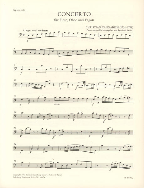 Cannabich: Concerto for Flute, Oboe and Bassoon