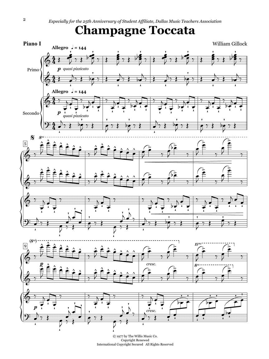 Gillock: Champagne Toccata – Ficks Music