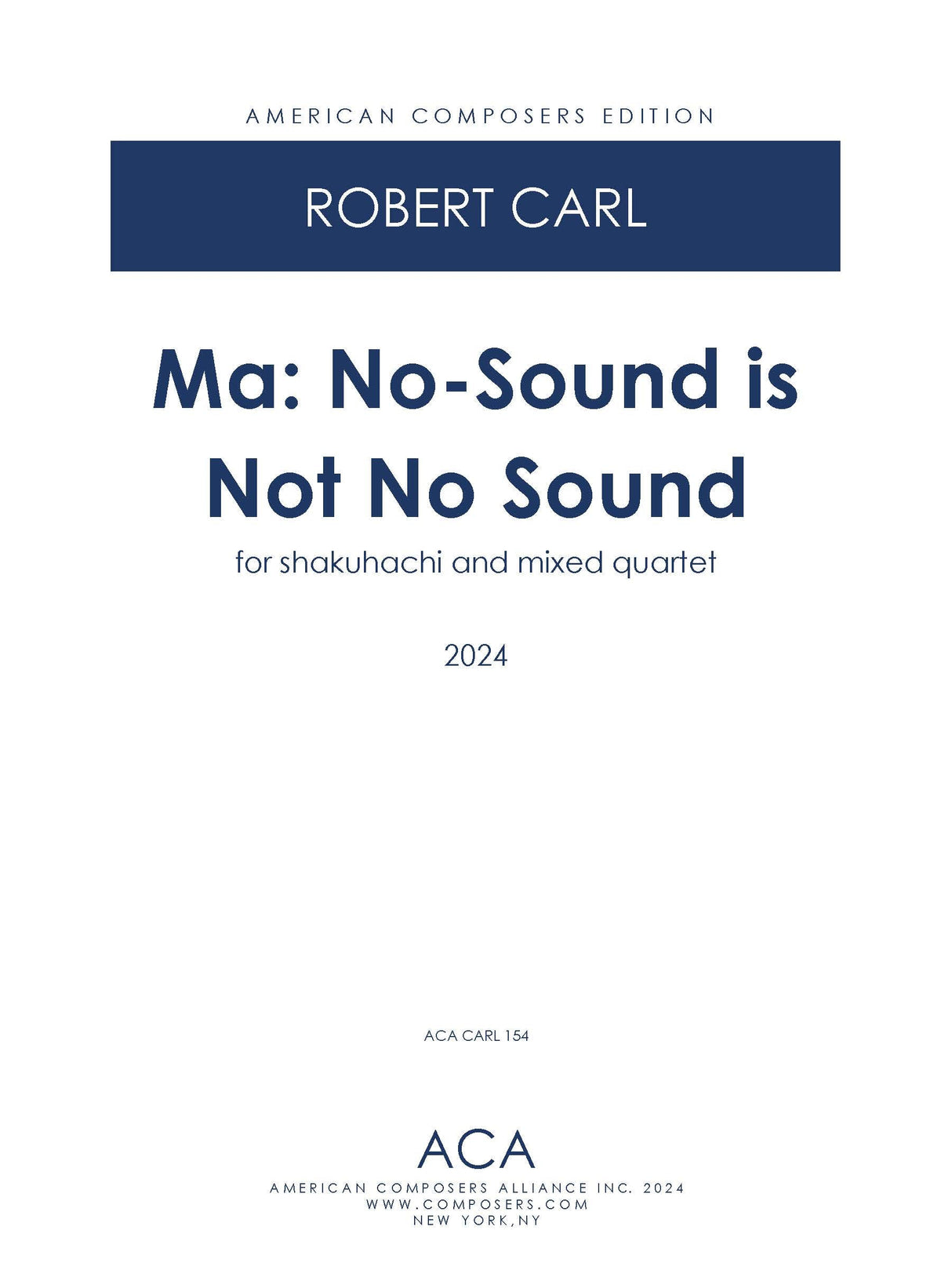 Carl: MA: No-Sound Is Not No Sound
