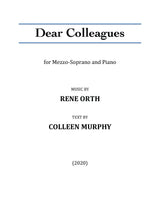 Orth: Dear Colleagues