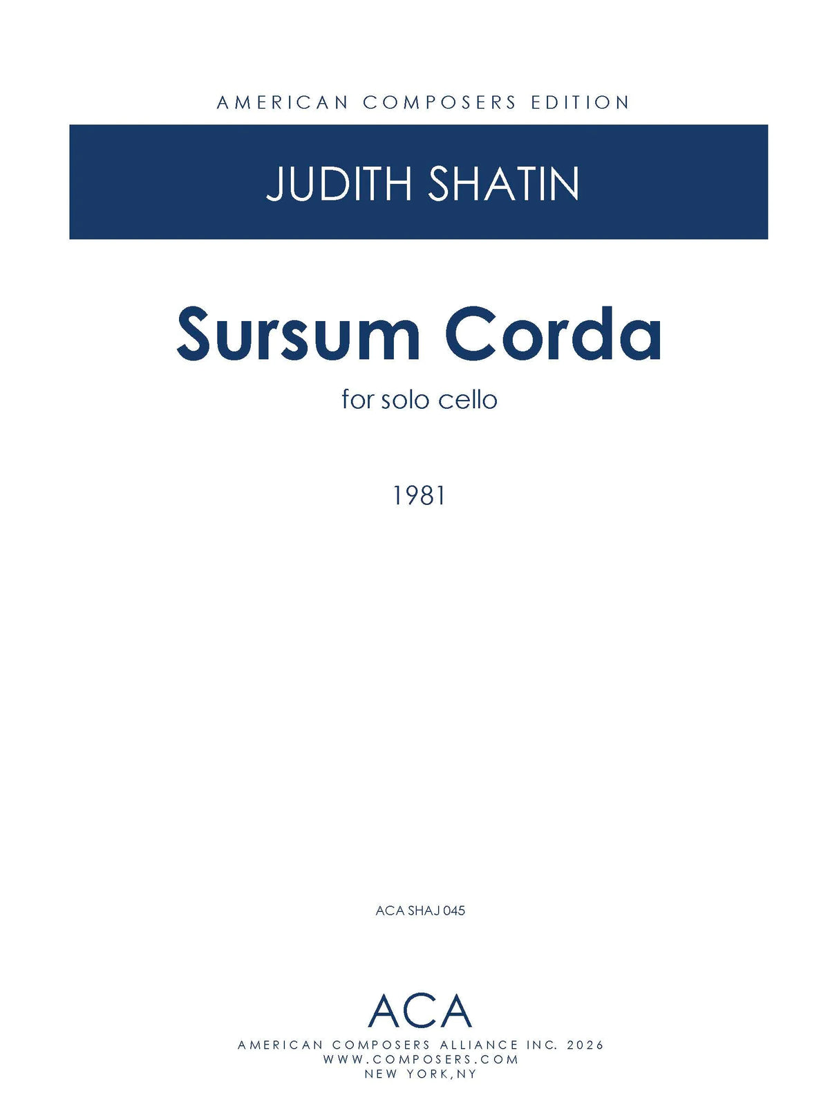 Shatin: Sursum Corda