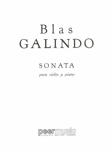 Galindo: Violin Sonata