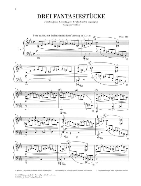 Schumann: 3 Fantasiestücke, Op. 111