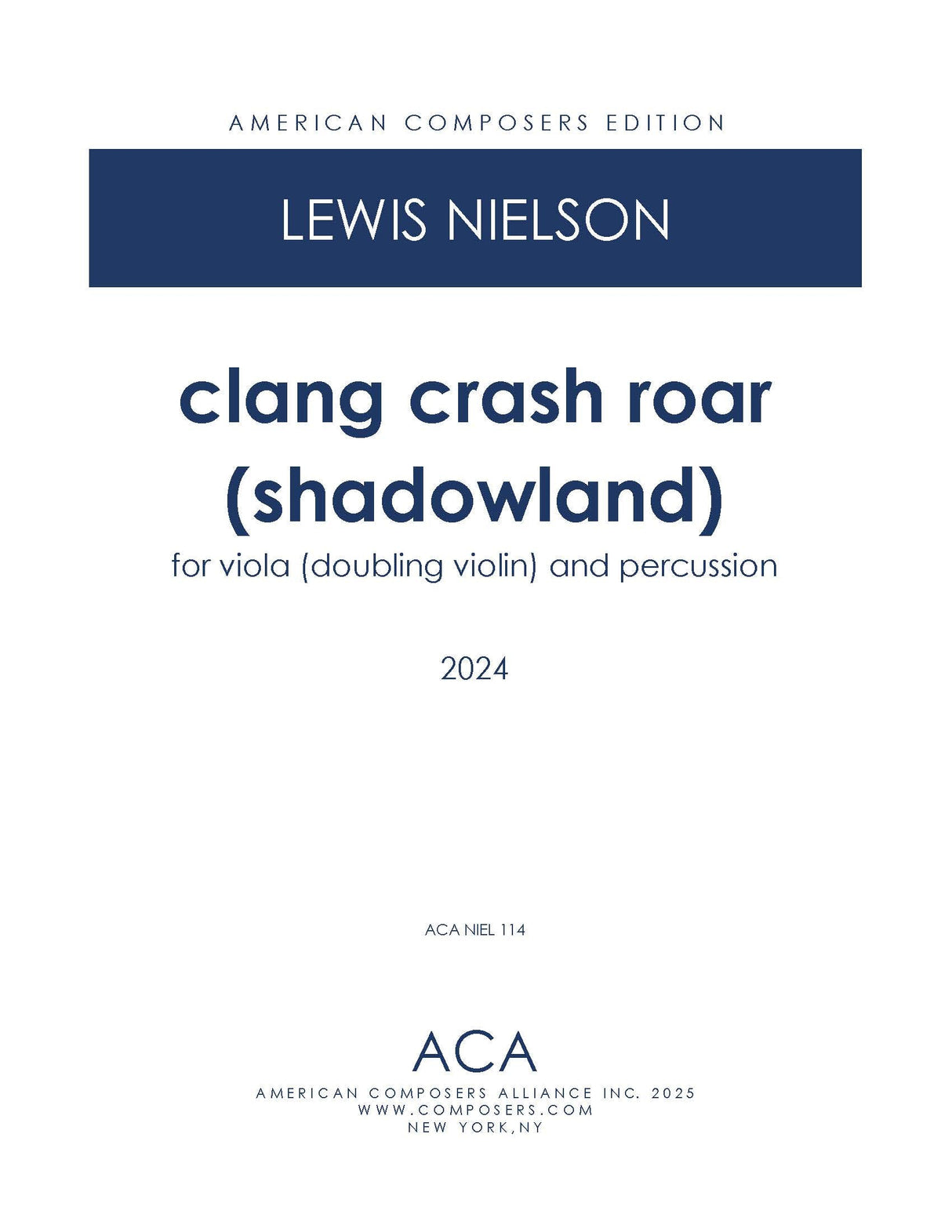 Nielson: clang crash roar (shadowland)