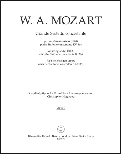 Mozart: Grande sestetto concertante (arr. for string sextet)