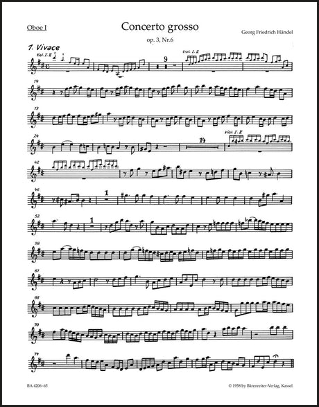 Handel: Concerto grosso in D Major, HWV 317, Op. 3, No. 6