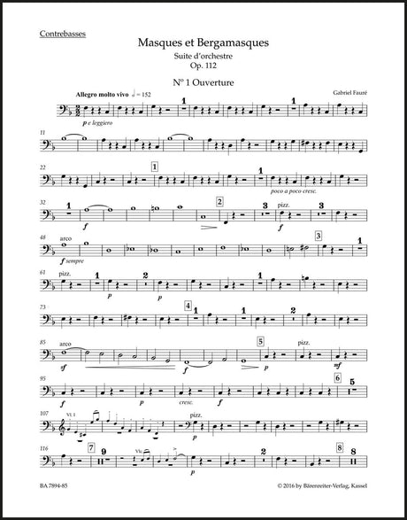 Fauré: Masques et Bergamasques, Op. 112