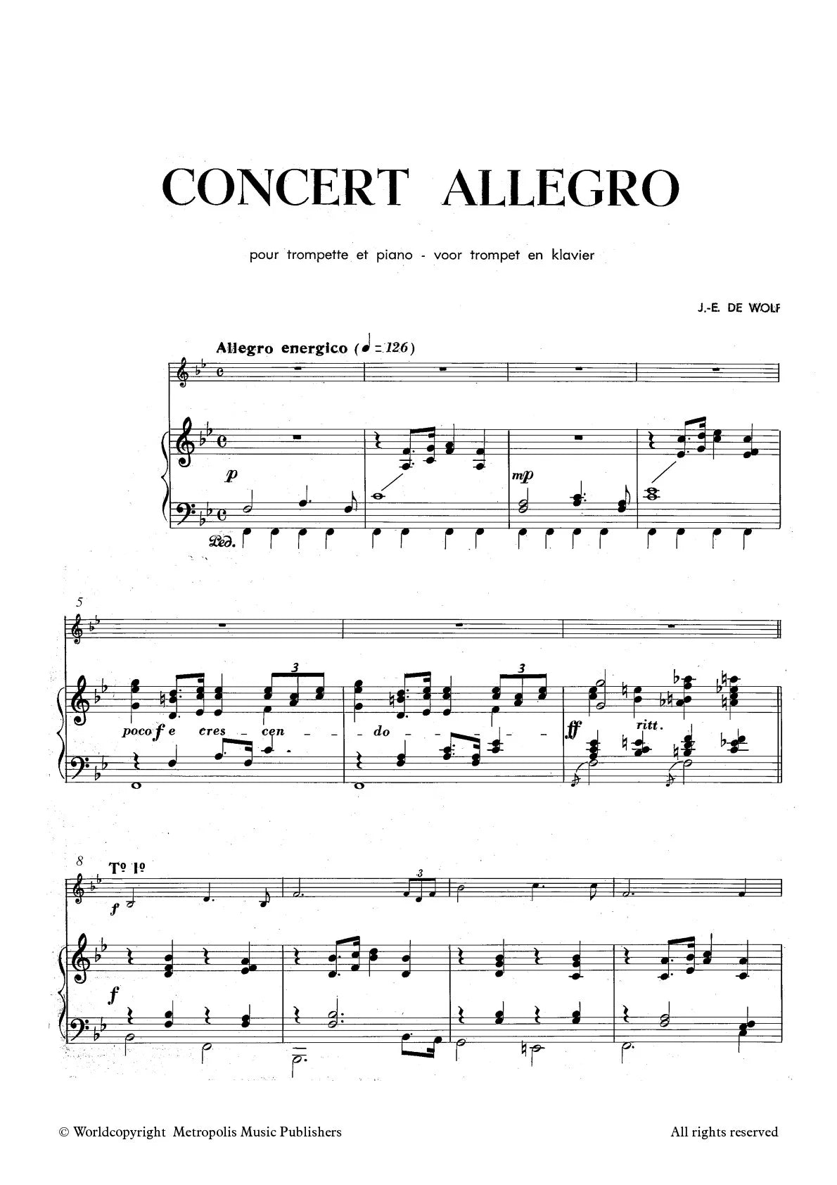 De Wolf: Selected Works for Trumpet and Piano