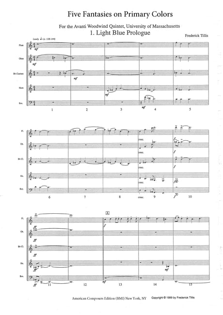 Tillis: Five Fantasies on Primary Colors