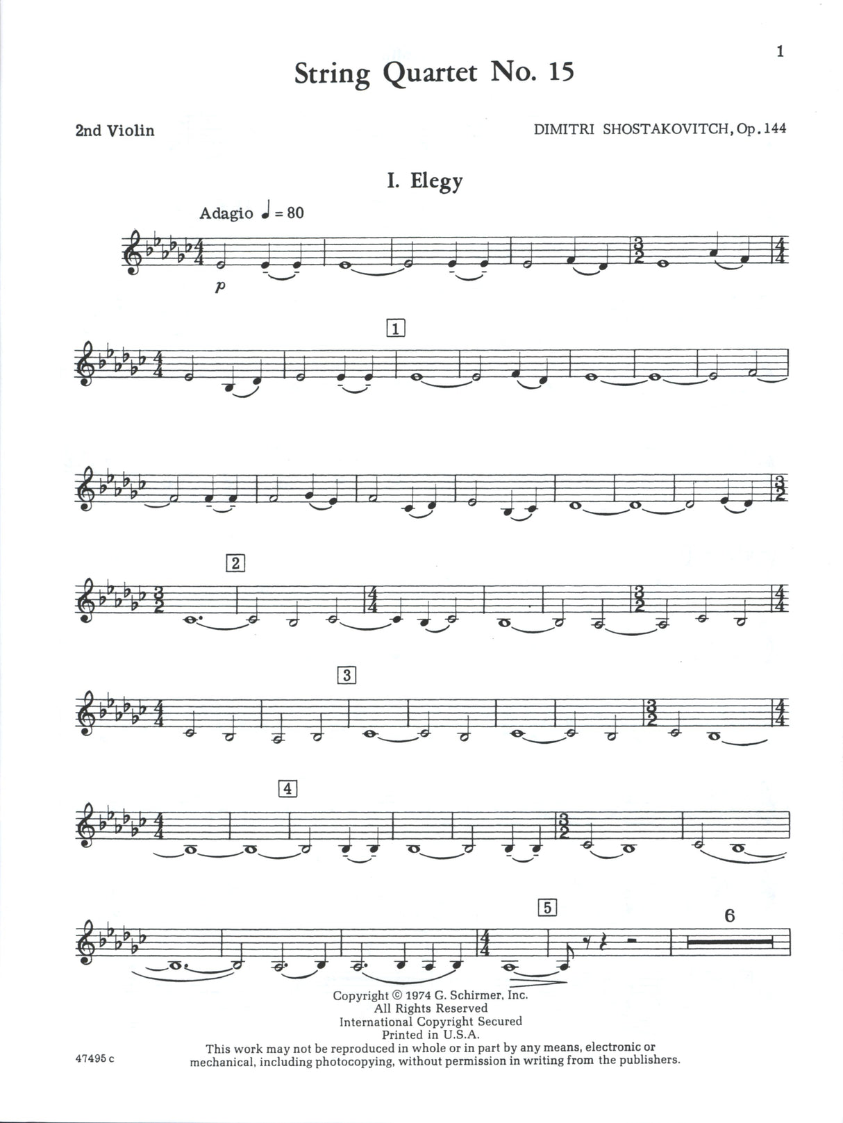 Shostakovich: String Quartet No. 15, Op. 144