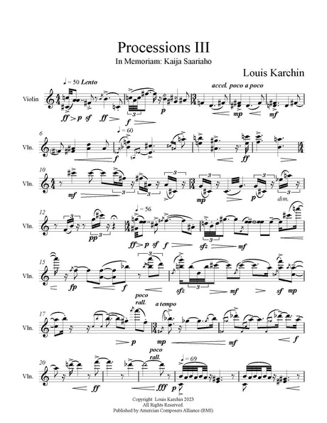 Karchin: Processions III