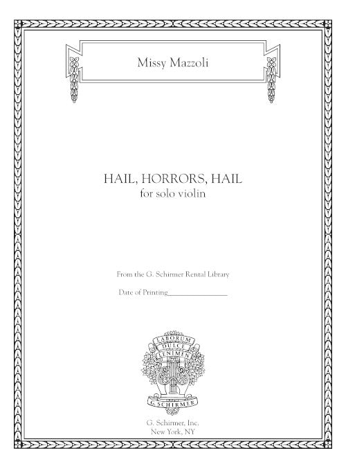 Mazzoli: Hail, Horrors, Hail