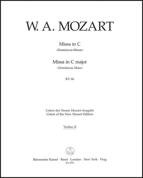 Mozart: Missa in C Major, K. 66