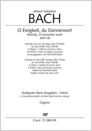 Bach: O Ewigkeit, du donnerwort, BWV 60