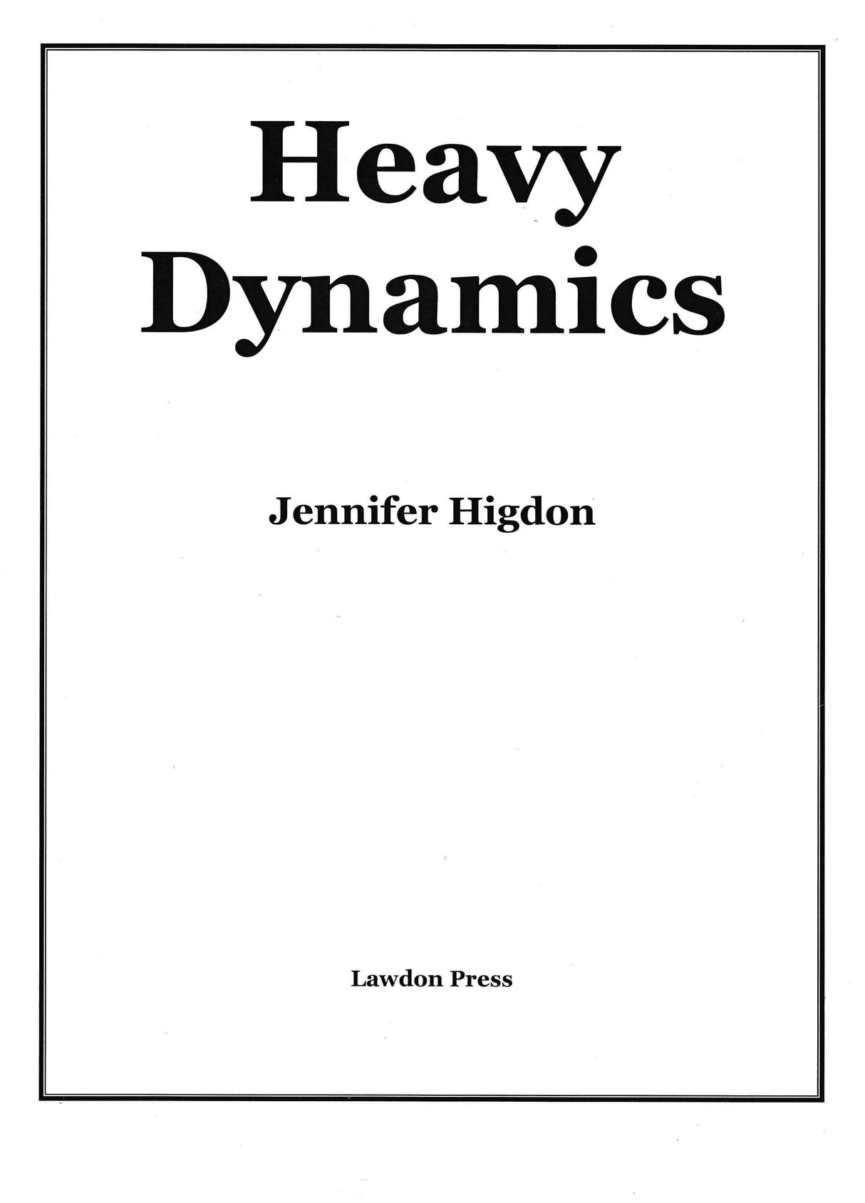 Higdon: Heavy Dynamics (Version for Sax Quartet & Organ)