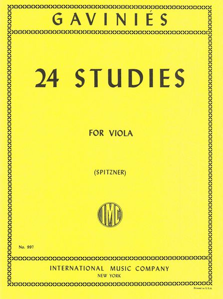Gaviniés: 24 Studies (arr. for viola)
