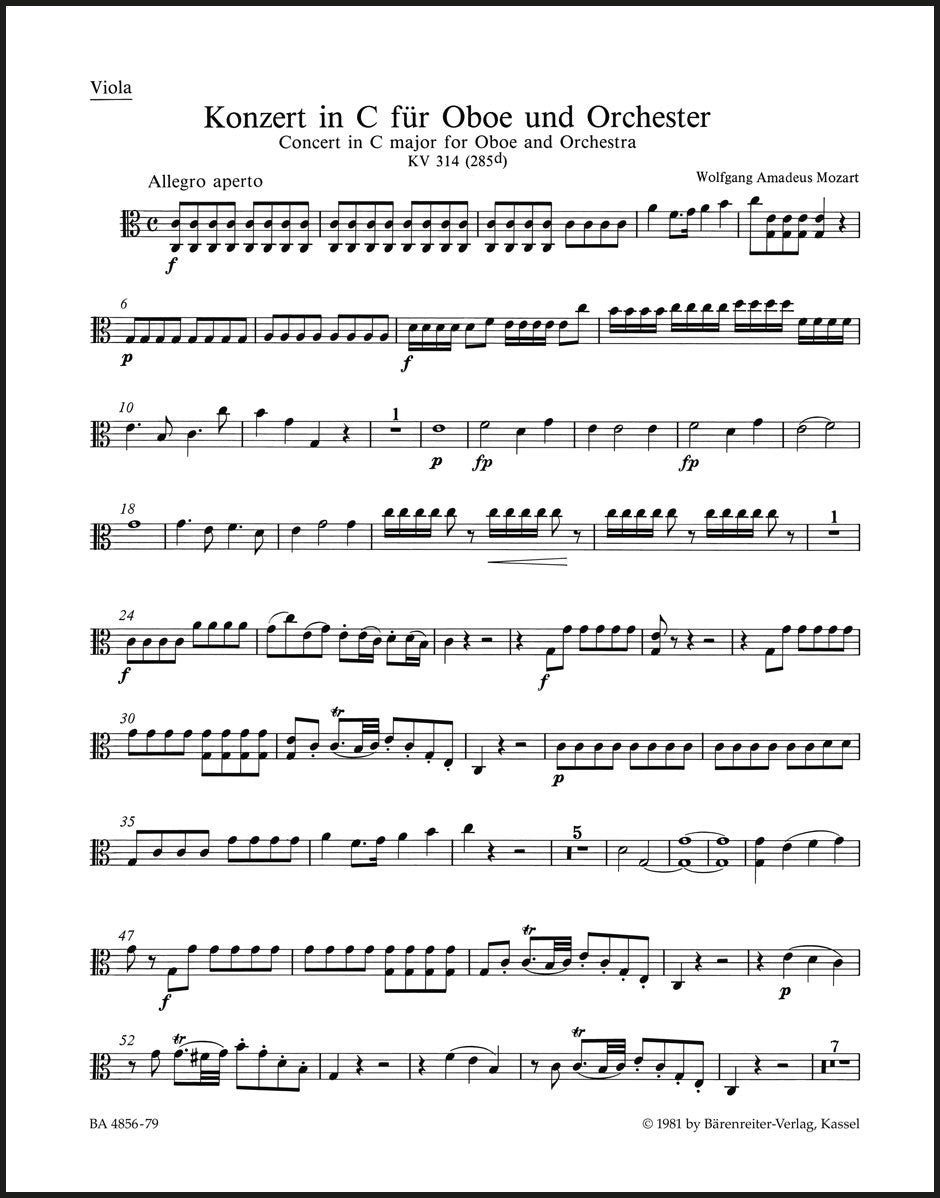 Mozart: Oboe Concerto in C Major, K. 314 (285d) – Ficks Music Mozart: Oboe Concerto in C Major, K. 314 (285d) – Ficks Music