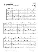 Pärt: Da pacem Domine (arr. for 8 or 4 cellos)