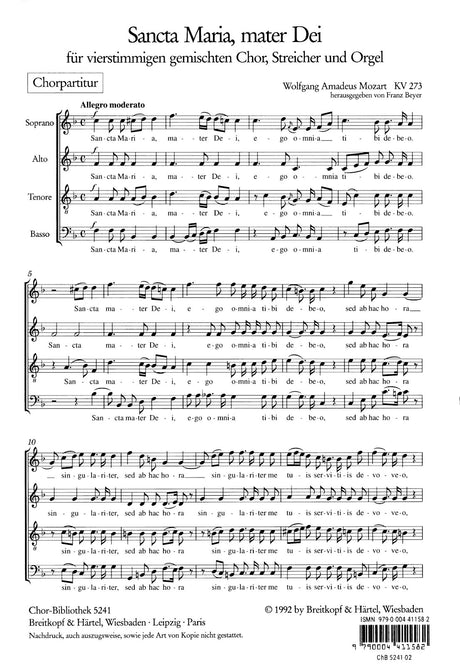 Mozart: Sancta Maria, mater Dei, K. 273