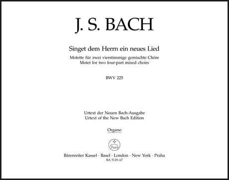 Bach: Singet dem Herrn ein neues Lied, BWV 225