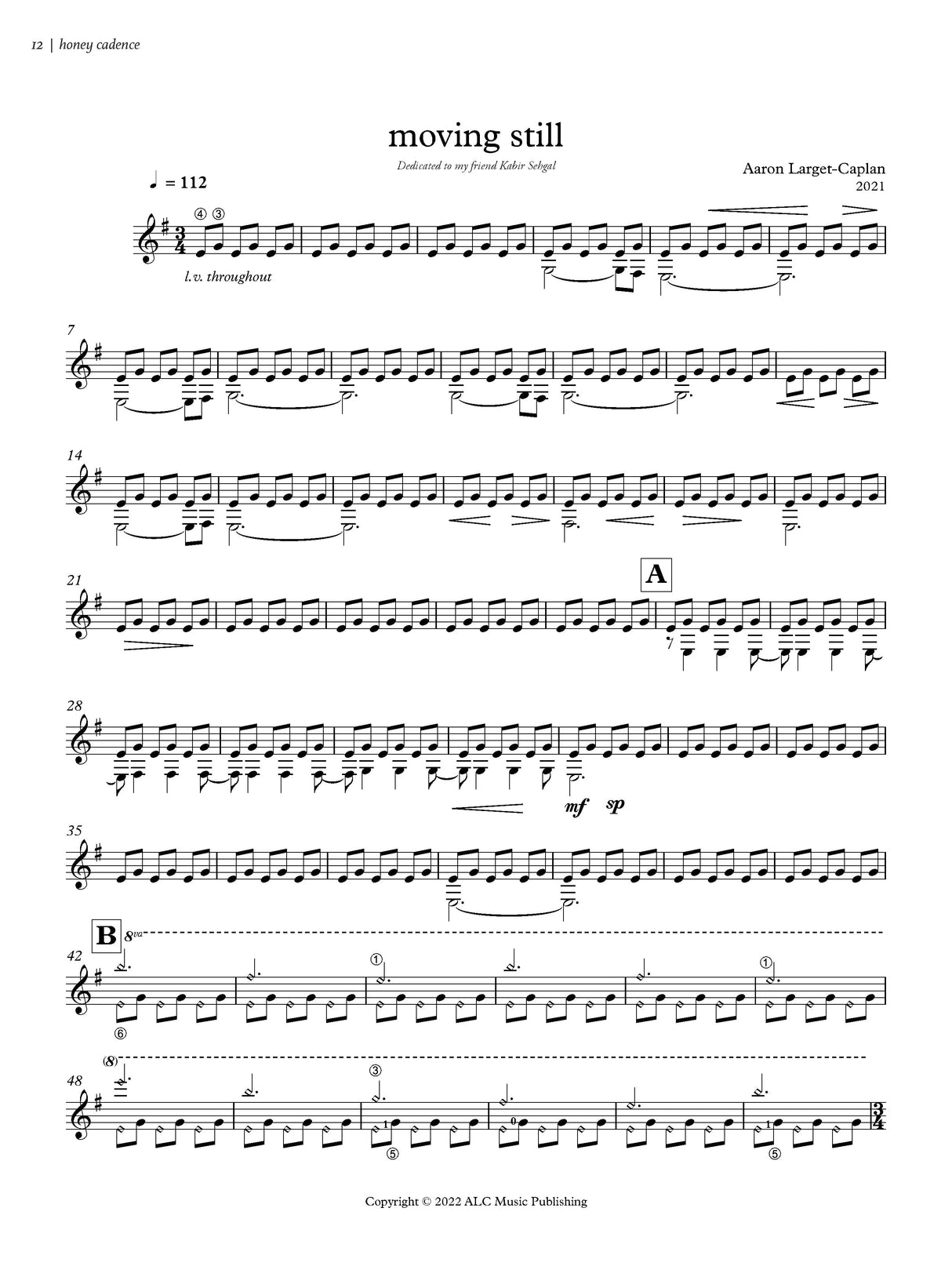 Larget-Caplan: honey cadence