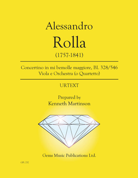 Rolla: Viola Concertino in E-flat Major, BI. 328, No. 546