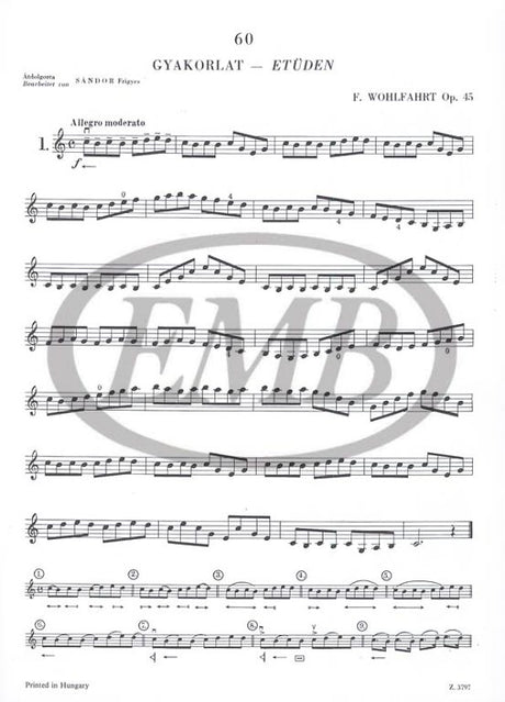 Wohlfahrt: 60 Studies, Op. 45