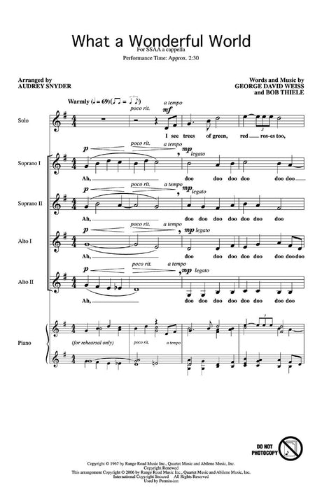 What a Wonderful World (arr. for female choir)