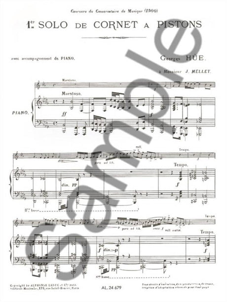 Hüe: Solo de cornet à pistons No. 1