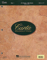 Carta Manuscript Paper Basic - 8.5" x 11" - Loose Leaf
