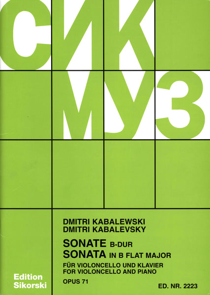 Kabalevsky: Cello Sonata, Op. 71 – Ficks Music