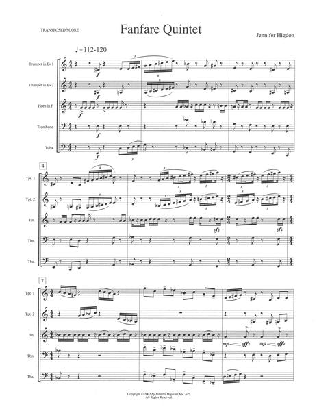 Higdon: Fanfare Quintet