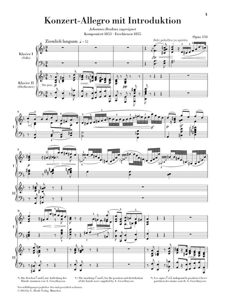 Schumann: Introduction and Concert Allegro, Op. 134