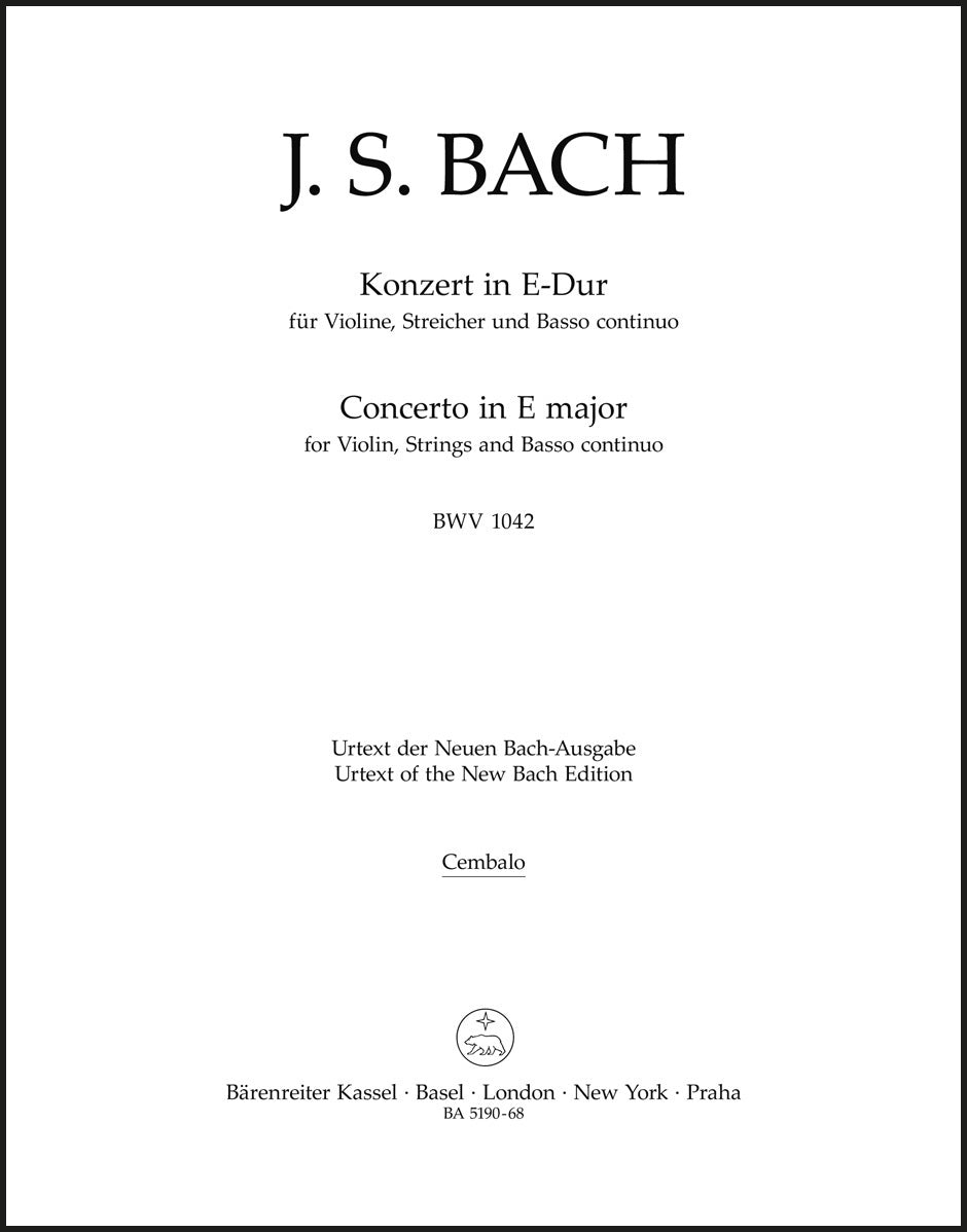 Bach: Violin Concerto in E Major, BWV 1042