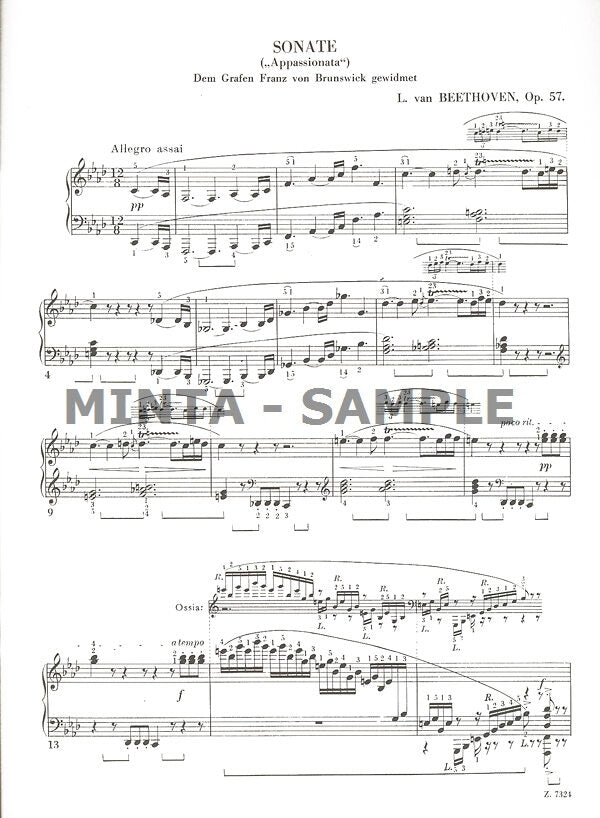 Beethoven: Piano Sonata No. 23 in F Minor, Op. 57