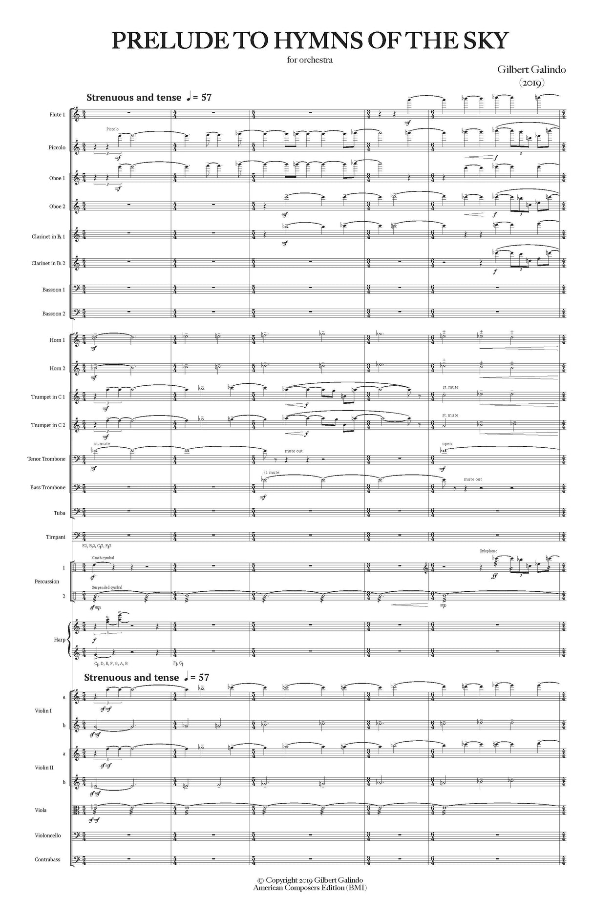 Galindo: Prelude to Hymns of the Sky